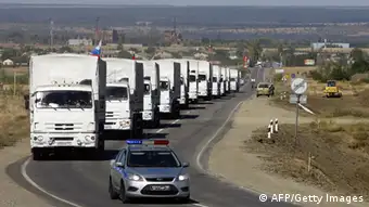 Dritter russischer Hilfskonvoi in Ostukraine eingetroffen 20.9.2014