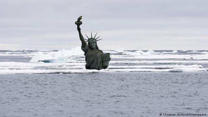 Greenpeace Symbol Arktischer Ozean Freiheitsstatue