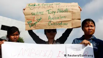 Protest gegen Abschiebung der Flüchtlinge aus Australien nach Kambodscha 26.09.2014