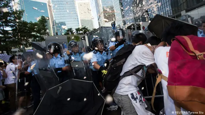 Hongkong Protest Demokratie Zusammenstöße 27.9.2014