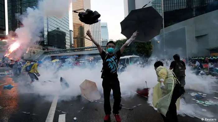 Studentenprotest in Hongkong Occupy Central 28. Sept