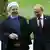Президенты Ирана (слева) и России Роухани и Путин на встрече в Астрахани в сентябре 2014 года