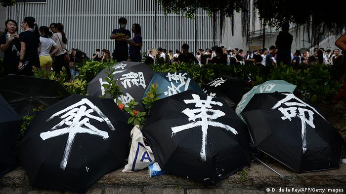 China Studentenprotest in Hongkong Occupy Central Regenschirme