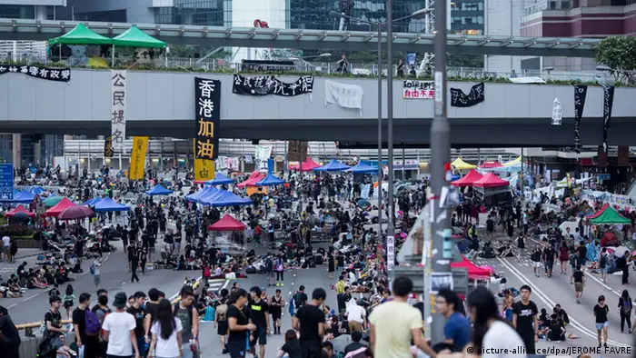 China Hongkong Demonstration der Demokratiebewegung 2. Okt 2014