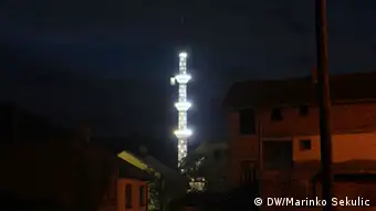 Bosnien Opferfest in Srebrenica Moschee bei Nacht