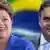 Die brasilianische Präsidentin Dilma Rousseff und ihr Herausforderer Aécio Neves, 10.6. 2014