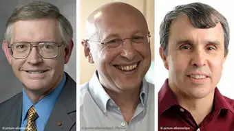 Bildkombo William E. Moerner, Stefan W. Hell, Eric Betzig (vlnr) Nobelpreis 2014 Chemie