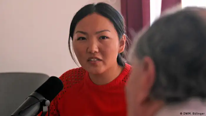 Aigul Bazarova, Journalistin in Kasachstan (Foto: DW Akademie/Mathias Bölinger).