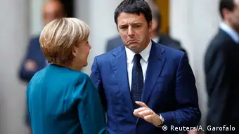 Italien Gipfel UkraineTreffen Angela Merkel und Matteo Renzi in Mailand