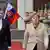 Ангела Меркель и Роберт Фицо на встрече в Братиславе