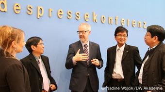 Visit to German Bundespressekonferenz in Berlin with interim press council from Myanmar (photo: DW Akademie/Nadine Wojcik).
