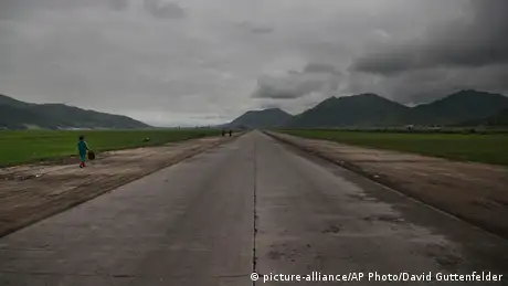An open road in North Korea