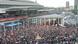 An overhead view of the protest in Cologne An overhead view of the protest in Cologne