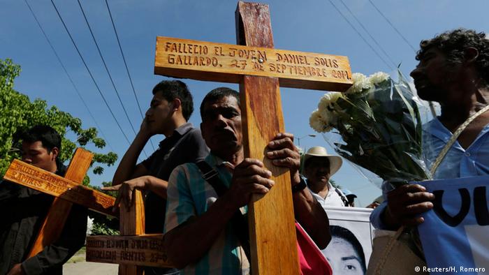 Protestas contra la desaparición de los 43 estudiantes de Ayotzinapa.