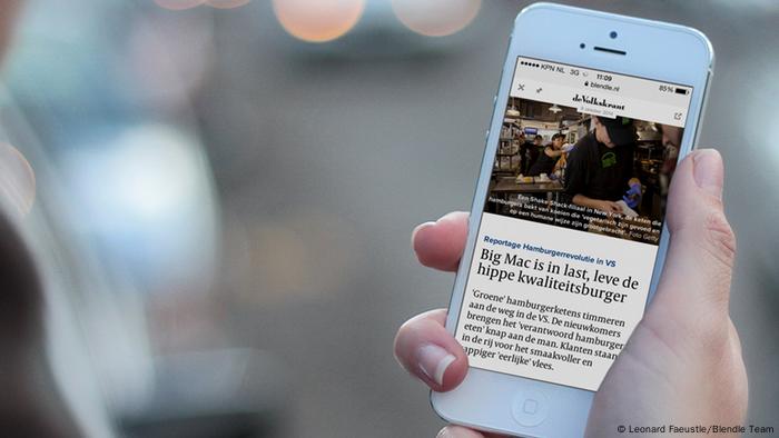 Blendle Digital Kiosk Niederlande Mobile Reader