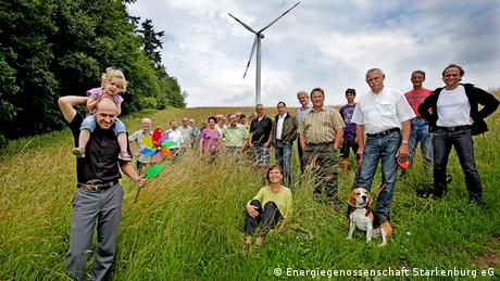 Members of an energy commune in Germany