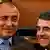 Bulgaria's newly-elected Prime Minister Boiko Borisov (L) smiles next to Bulgarian President Rosen Plevneliev