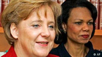 Condoleezza Rice in Berlin Angela Merkel