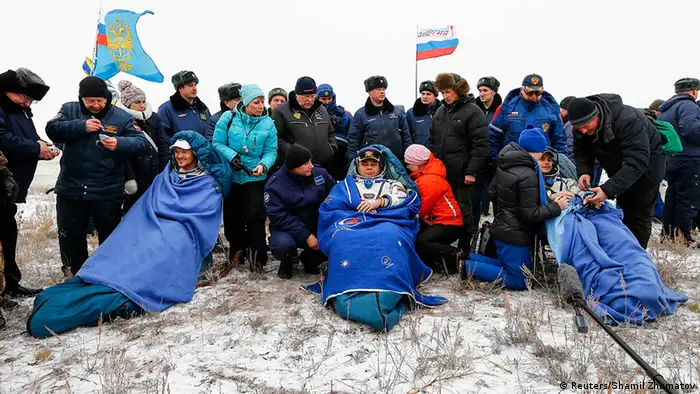 Alexander Gerst Maxim Surayev Reid Wiseman ISS Landung Kasachstan