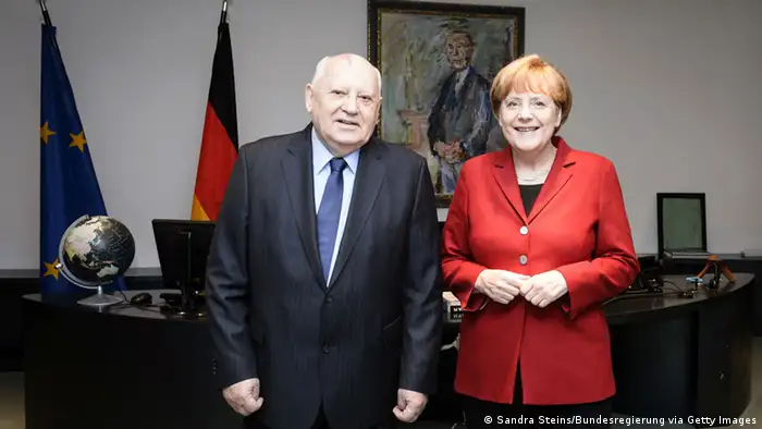 Treffen Michail Gorbatschow und Angela Merkel 10.11.2014