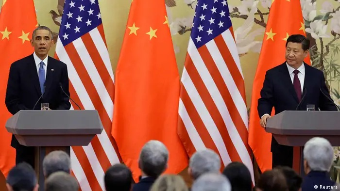 Barack Obama und Xi Jinping Pressekonferenz in Peking 12.11.2014