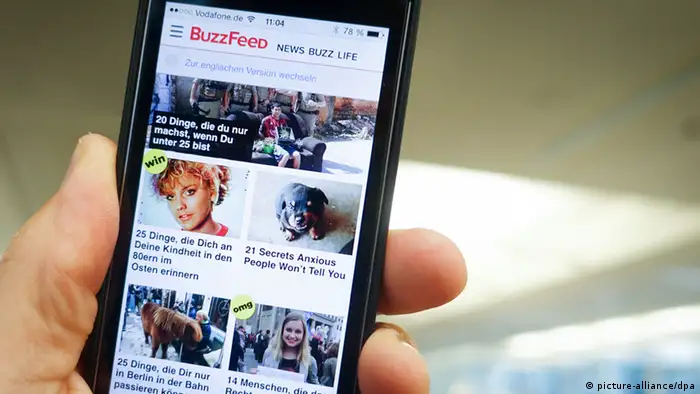 Der deutsche Internetauftritt des US-amerikanischen Online-Portals Buzzfeed