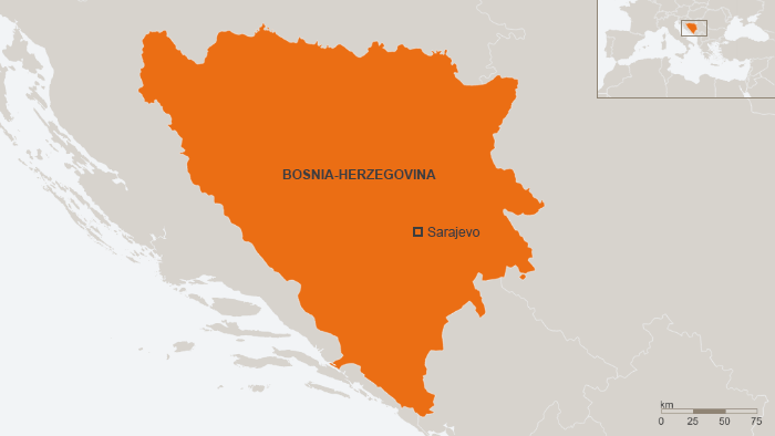 Karte Bosnien Englisch