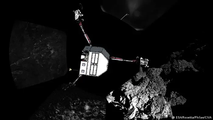 Raumfahrt ESA Weltraumsonde Rosetta Philae auf dem Tschurjumow-Gerassimenko Komet