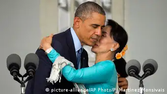 Myanmar Treffen in Rangun Barack Obama und Aung San Suu Kyi