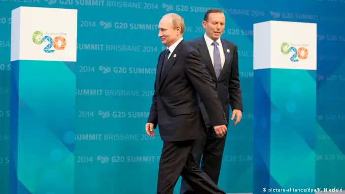 G20 Gipfel Wladimir Putin und Tony Abbot 15.11.2014