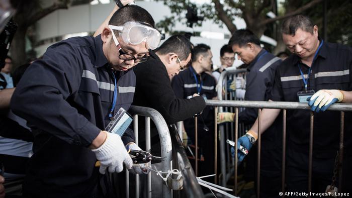Räumung eines Protestlagers in Hongkong 18.11.2014