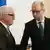 Frank-Walter Steinmeier (izqda.) und Arseni Yatseniuk en Kiev.