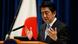 Shinzo Abe at a press conference Shinzo Abe at a press conference