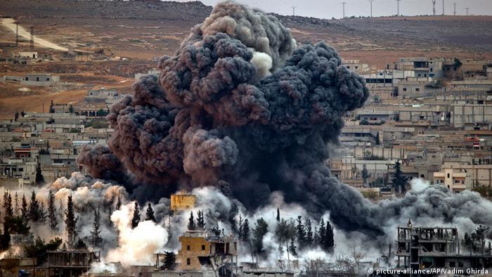 Kampf um Kobane 17.11.2014 Luftangriff