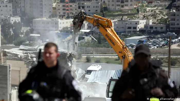 Israel zerstört ein palästinensisches Haus in Ostjerusalem Archiv März 2014
