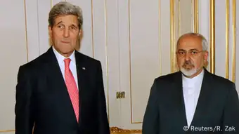 John Kerry und Javad Zarif (Atomgespräche in Wien)