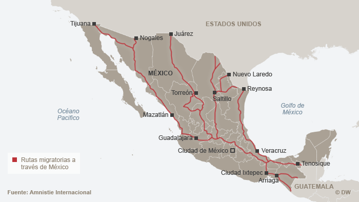 Miles de migrantes centroamericanos cruzan México ilegalmente cada año. De las diferentes rutas que llevan de sur a norte, todas son peligrosas. Una de las más conocidas es la del tren de la muerte, también conocido como la Bestia. En el, los migrantes inician su travesía hacia los Estados Unidos por el sureste mexicano: Yucatán, Campeche, Tabasco, Chiapas y Veracruz.