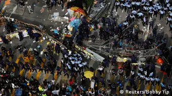Hongkong Räumung nach Protest 26.11.2014
