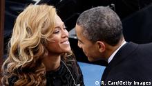 President Barack Obama and singer Beyonce in Washington in January 2013 (R. Carr/Getty Images)