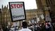 Archive image of a 2013 anti-slavery protest in front of Britain's Parliament. Archive image of a 2013 anti-slavery protest in front of Britain's Parliament.
