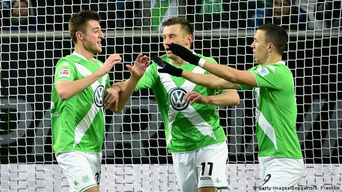 Großer Jubel in Wolfsburg. Gegen Mönchengladbach siegt der VfL verdient. (Foto: Getty)