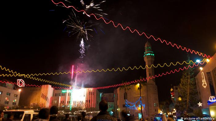 Bethlehem - Feuerwerk nahe der Geburtskirche