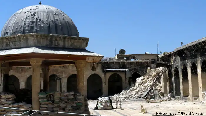 Syrien Aleppo Umayyaden-Moschee Große Moschee Nach Zerstörung Minarett