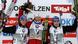 Die Biathleten Schemp, Boe und Birnbacher auf dem Siegerpodest in Hochfilzen. Foto: Getty Images Die Biathleten Schemp, Boe und Birnbacher auf dem Siegerpodest in Hochfilzen. Foto: Getty Images