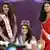 "Miss World" Rolene Strass (M.) nebden der zweiplatzierten Edina Kulcsar (l.) und Elizabeth Safrit auf Platz drei. (Foto: AFP/Getty Images)