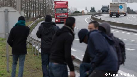 Internationaler Tag der Migranten illegale Einwanderer in Calais 17.12.2014