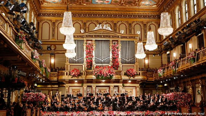 The interior of the concert hall of the Vienna Philharmonic.