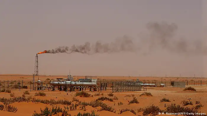 A Saudi pump station in the desert