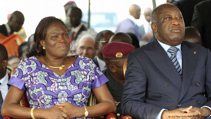 Simone Gbagbo et Laurent Gbagbo, le 4 février 2011 à Abidjan