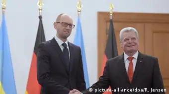 Arseni Jazenjuk und Joachim Gauck
